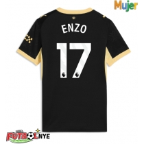 Camiseta Manchester City Enzo Fernandez #17 Visitante Equipación para mujer 2026-27 manga corta